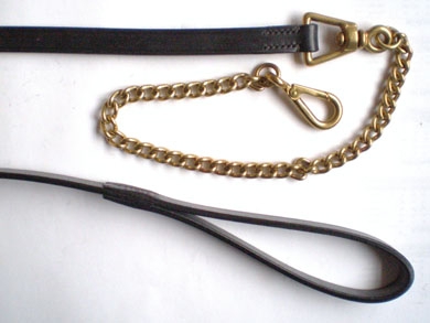 Lead Rein with Solid Brass Chain - Fylde Saddlery